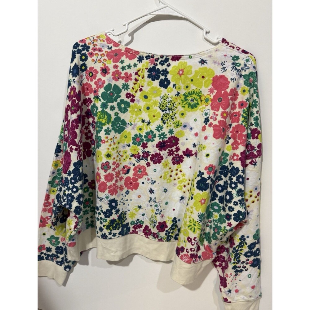 Champion Women’s Cropped Sweatshirt XL Multicolor Floral Embroidered Logo - Picture 4 of 11